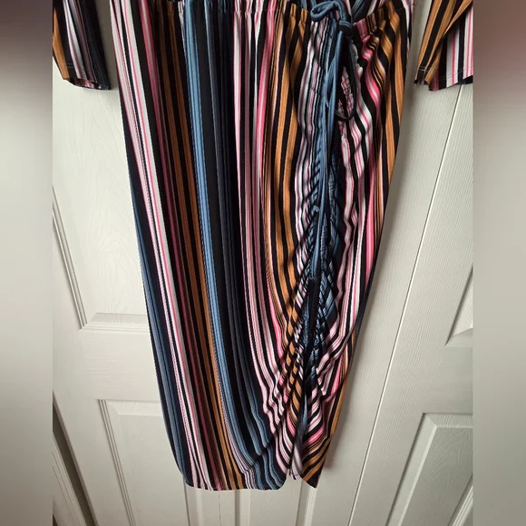 Lane Bryant Surplice-Neck Side-Ruched Midi Dress Size 18/20 - Picture 6 of 15